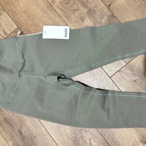 MATE the Label Women’s Organic Stretch Midi Leggings – Sage (S) NWT
